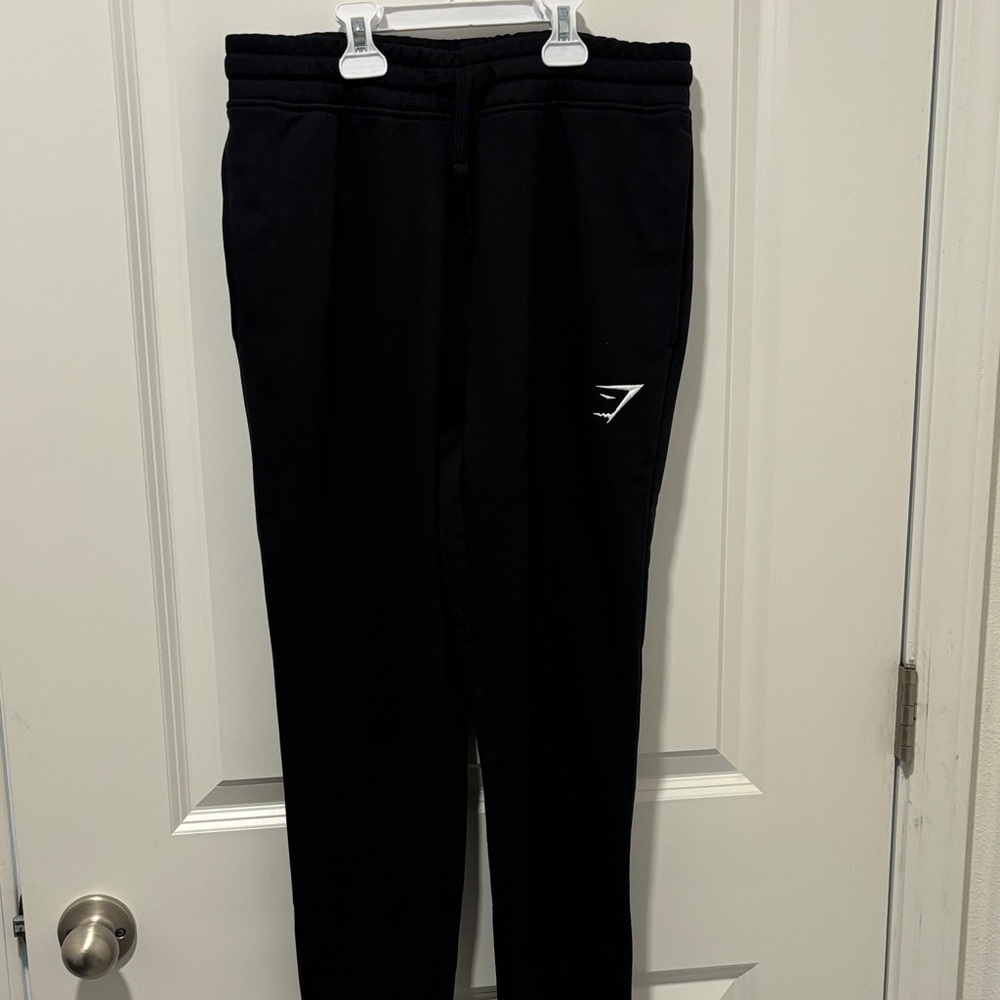Gymshark Black Slim Fit Joggers with Subtle Logo
